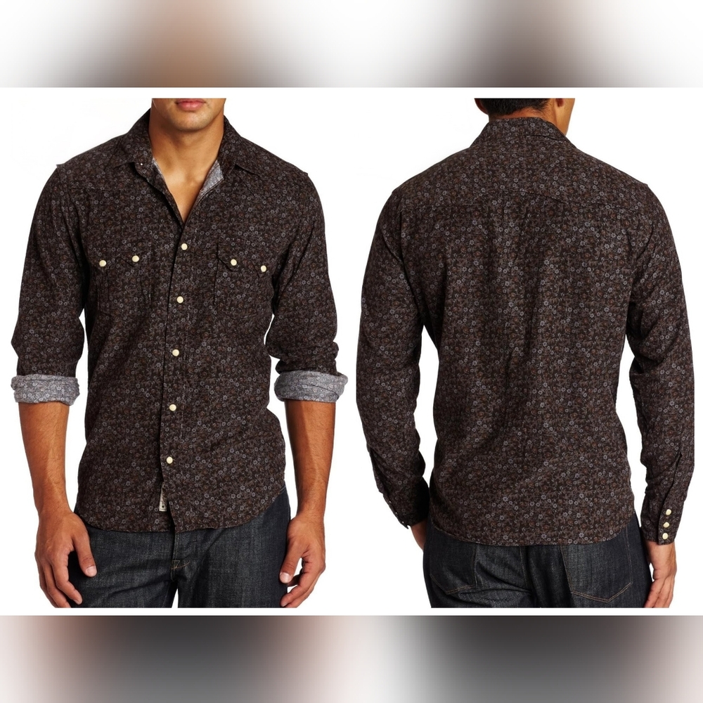 Lucky Brand Sportwear, Men's Hanford Western Corduroy Shirt Size Small. EUC!